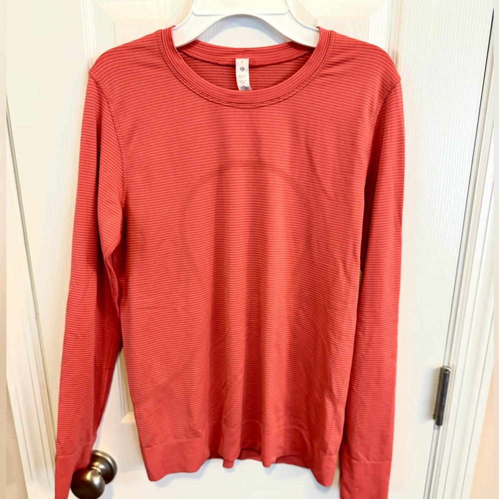 Lululemon Swiftly Long Sleeve Shirt In Coral Size 4